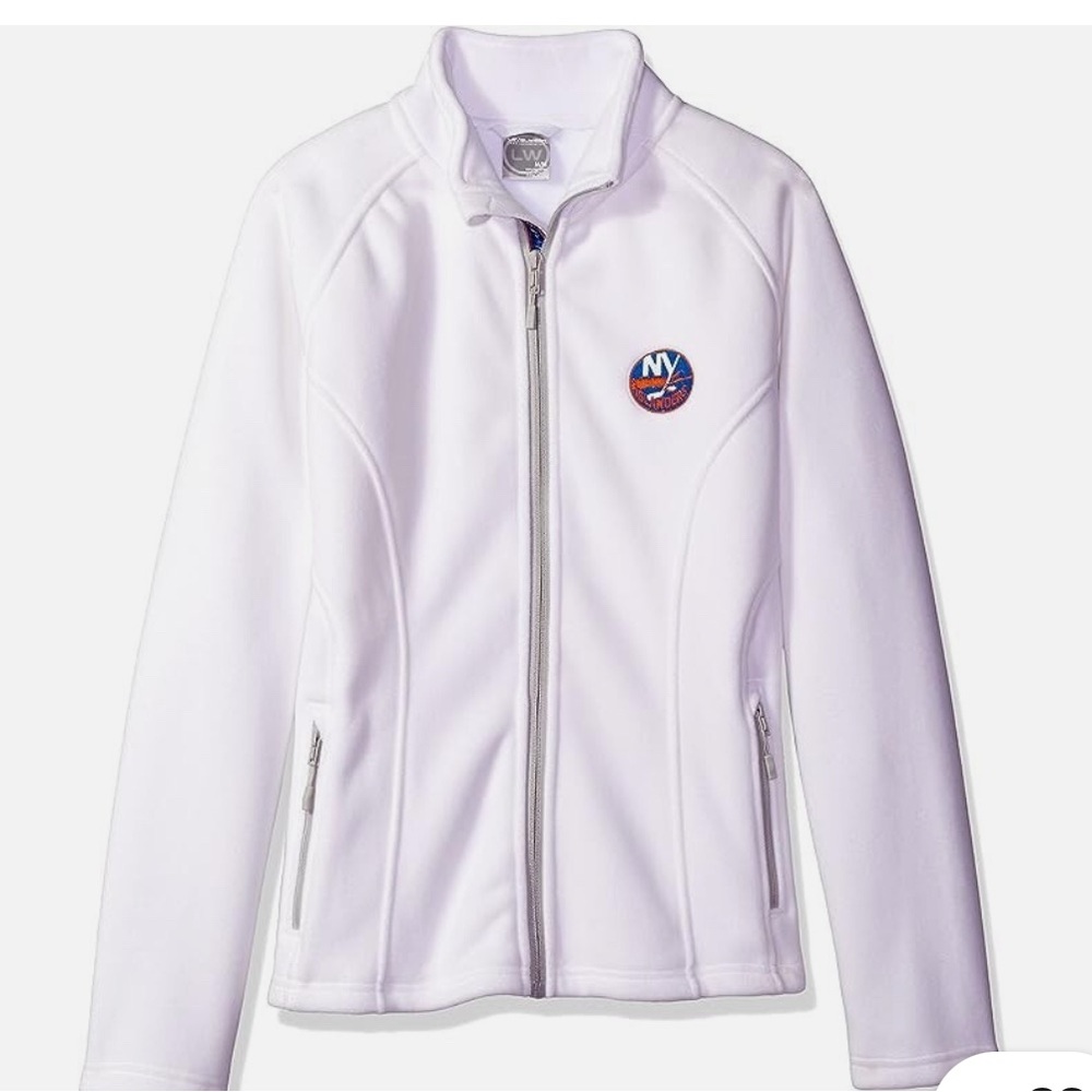 NWT NHL NEW YORK ISLANDERS White Women's Fleece Jacket